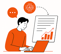 AI Document Writing Illustration