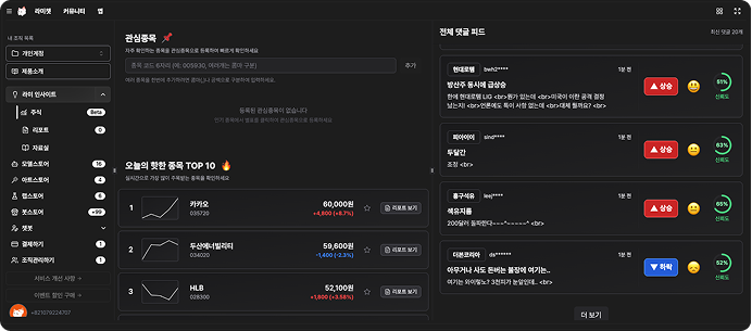 Stock Insight Dashboard Screenshot